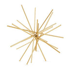 Escultura Ouriço em Metal Dourado