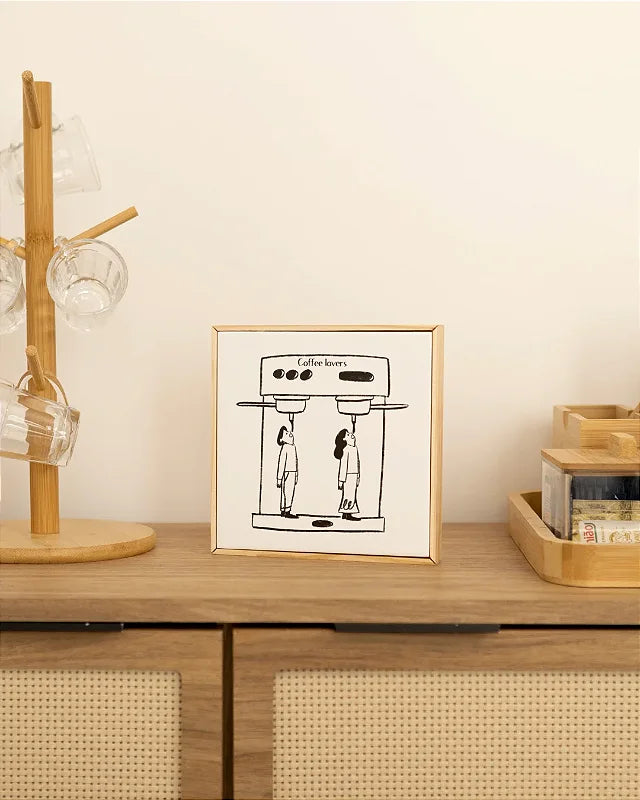 Quadro Azulejo Coffee Lovers