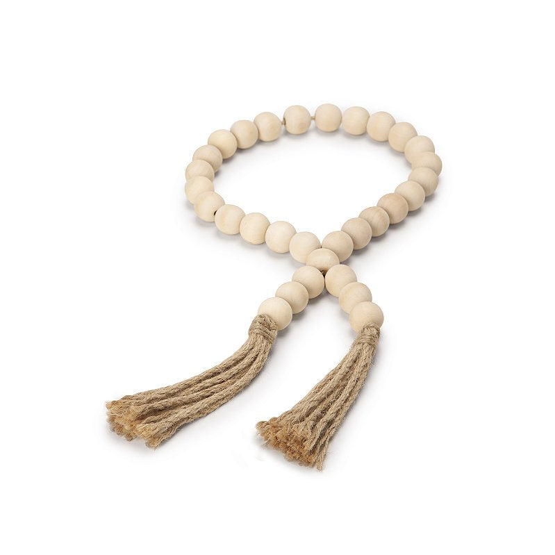 Colar Decorativo Lia em Madeira Bege