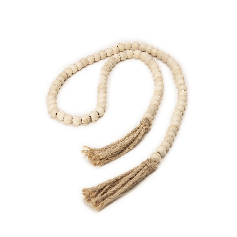 Colar Decorativo Itapuã em Madeira Bege