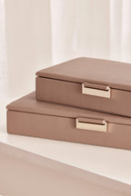 Caixa Decorativa em MDF cor marrom Menor