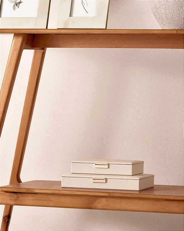 Caixa Decorativa em MDF cor off white Menor