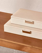 Caixa Decorativa em MDF cor off white Maior