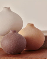 Trio Mini Vasos Bela em Cerâmica Multicolor