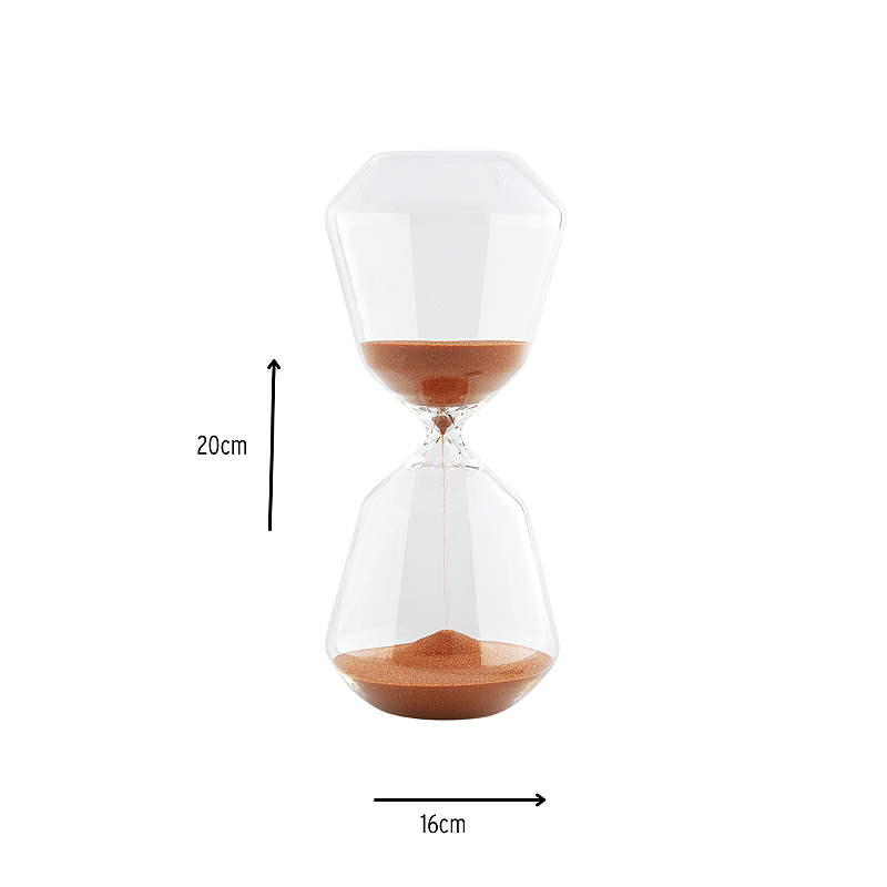 Ampulheta  de Vidro Terracota 30 minutos