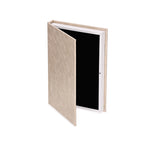 Caixa Livro Com Revestimento em PU Bege