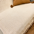 Manta Decorativa Artesanal Raso Caramelo 2,30 x 2,60