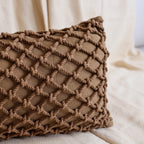 Capa de Almofada Macramê Cordas Caramelo 30x50