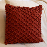 Capa de Almofada Macramê Corda Terracota 50x50