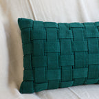 Capa de Almofada Trançada Verde 30x50
