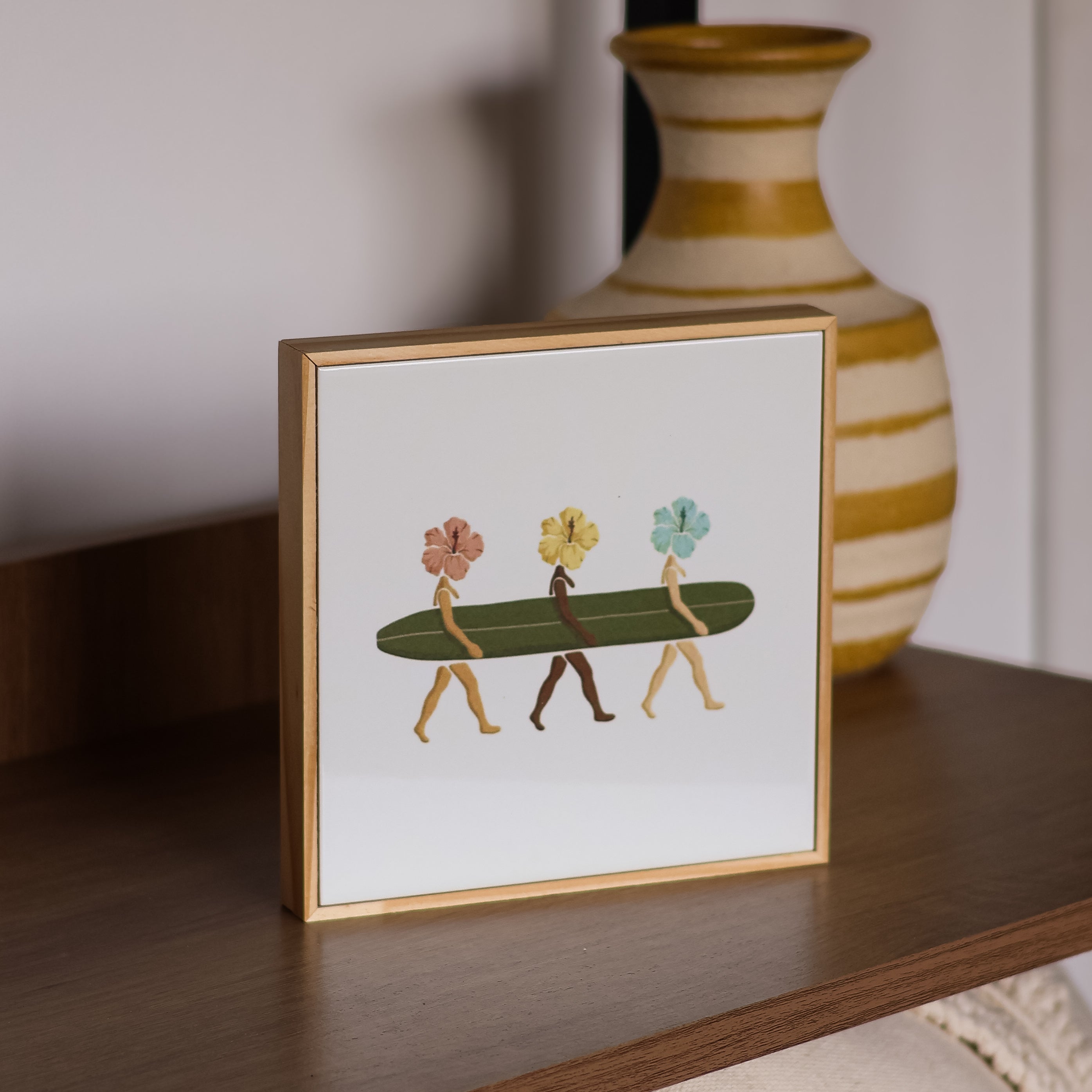 Quadro Azulejo Florescer