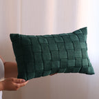Capa de Almofada Trançada Verde 30x50