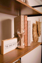 Caixa Livro Com Revestimento em PU Bege