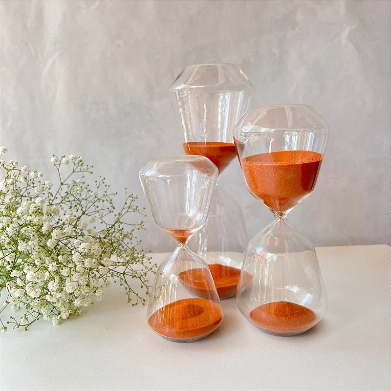 Ampulheta de Vidro Terracota 15 Minutos