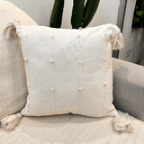 Capa de Almofada Artesanal  Malva Cru