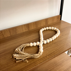 Colar Decorativo Lia em Madeira Bege