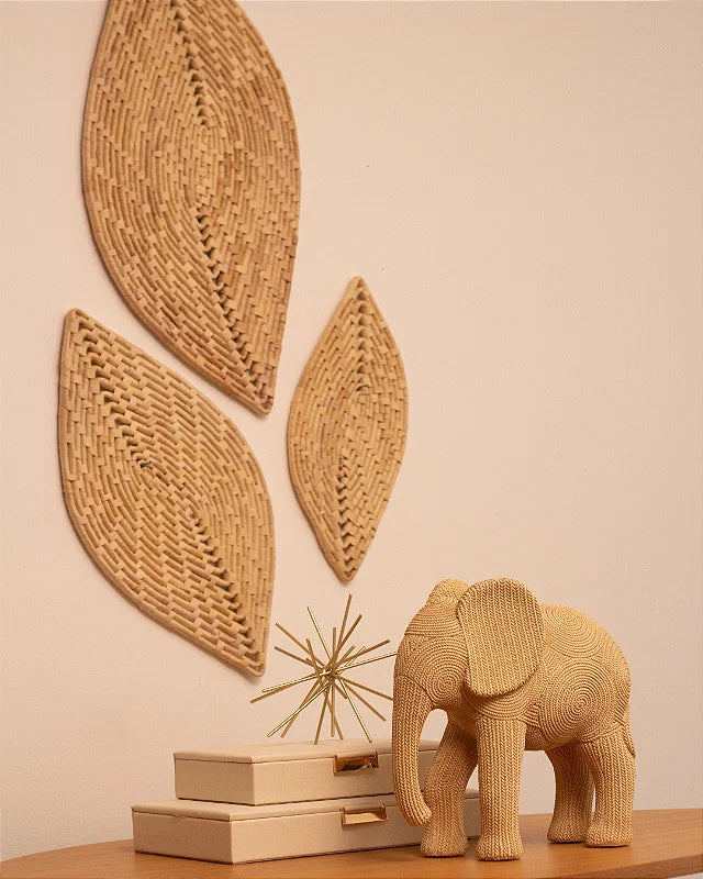 Trio Folhas Palha Natural