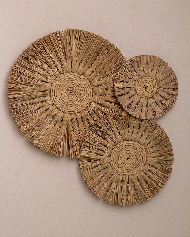 Composição Mandala Sol Palha de Carnaúba