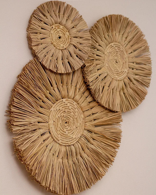 Composição Mandala Sol Palha de Carnaúba