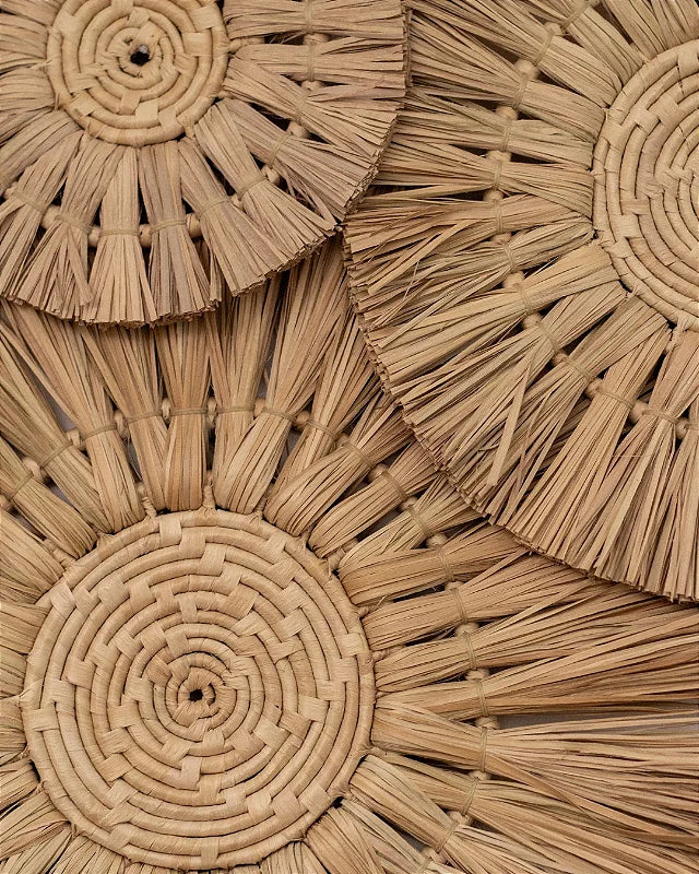 Composição Mandala Sol Palha de Carnaúba