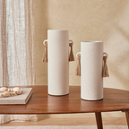 Vaso Marinna em Cerâmica Off White P