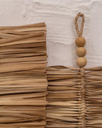 Duo Folhas Decorativas Palha Artesanal