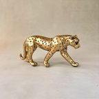 Escultura Leopardo Dourado