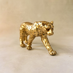 Escultura Leopardo Dourado