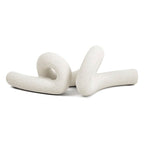 Escultura Orgânica Elo em Cerâmica Off White