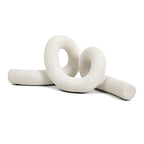 Escultura Orgânica Elo em Cerâmica Off White