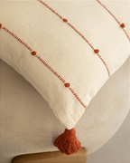 Capa de Almofada Artesanal Malva Terracota