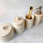 Kit Banheiro Sienna Bege em Cimento