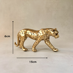 Escultura Leopardo Dourado