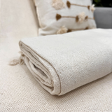 Manta Decorativa Artesanal Prado Cru 1,40 x 2,40