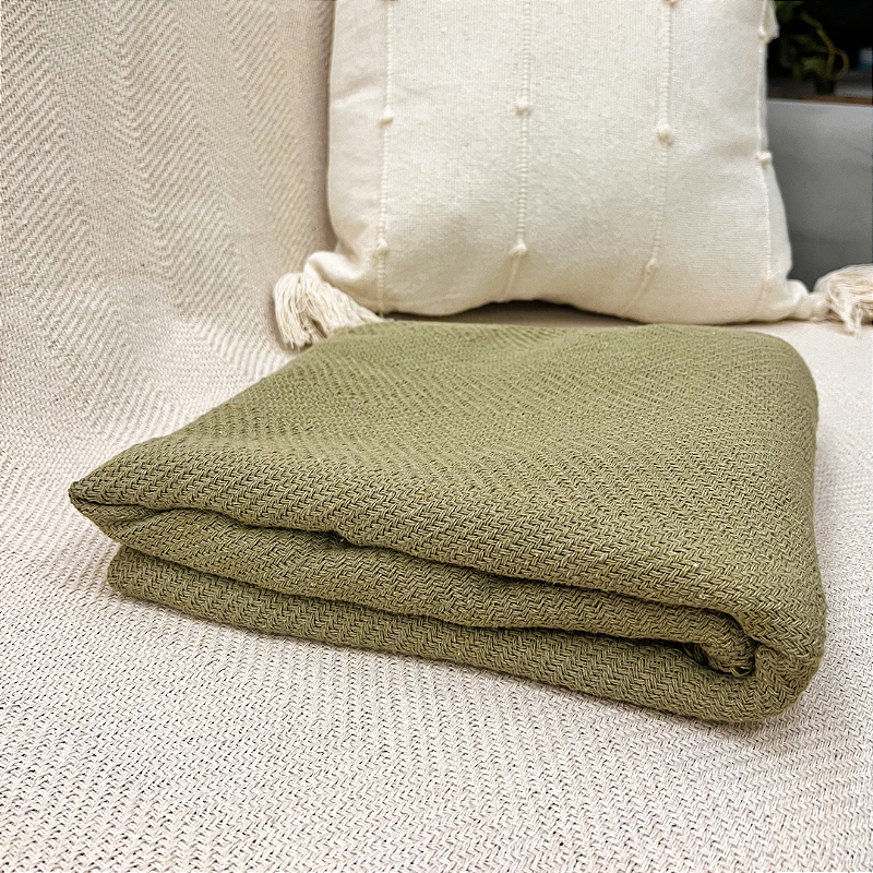 Manta Decorativa Artesanal Frade Malva 1,20 x 1,80