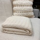 Manta Decorativa Artesanal Tulum Cru 1,20 x 1,70