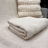 Manta Decorativa Artesanal Frade Cru 1,20 x 1,80