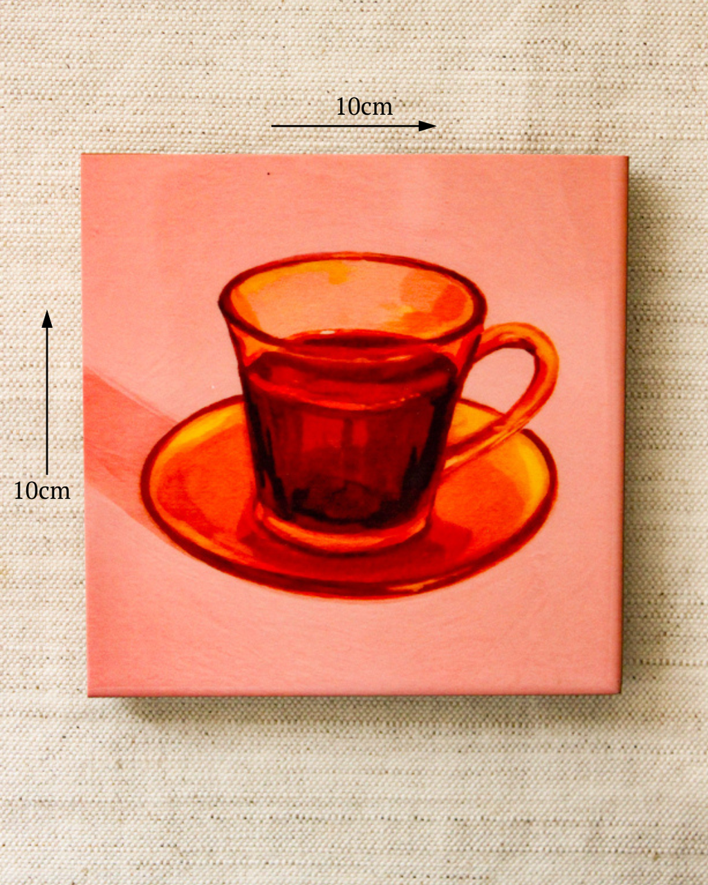 Mini Azulejo Decorativo Xícara 10x10
