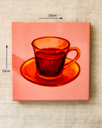 Mini Azulejo Decorativo Xícara 10x10