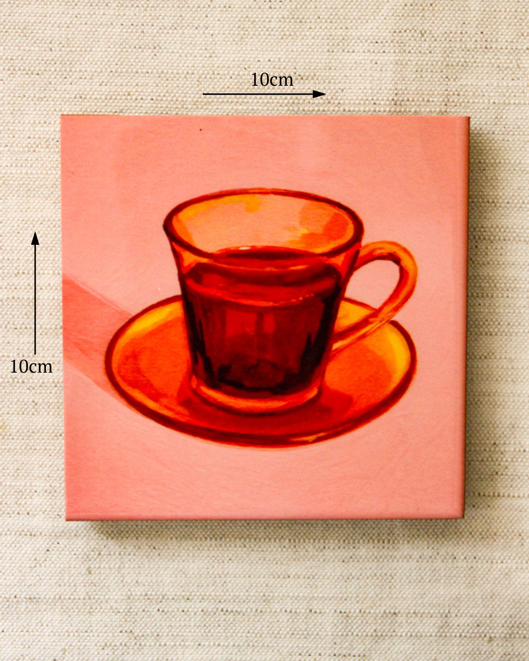 Mini Azulejo Decorativo Xícara 10x10