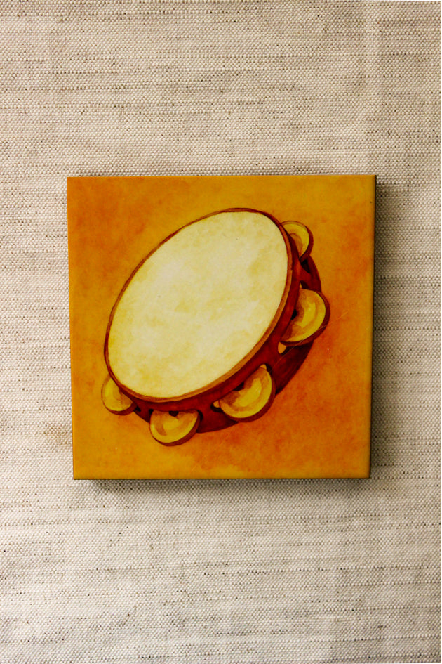 Mini Azulejo Decorativo Pandeiro 10x10