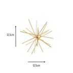 Escultura Ouriço em Metal Dourado