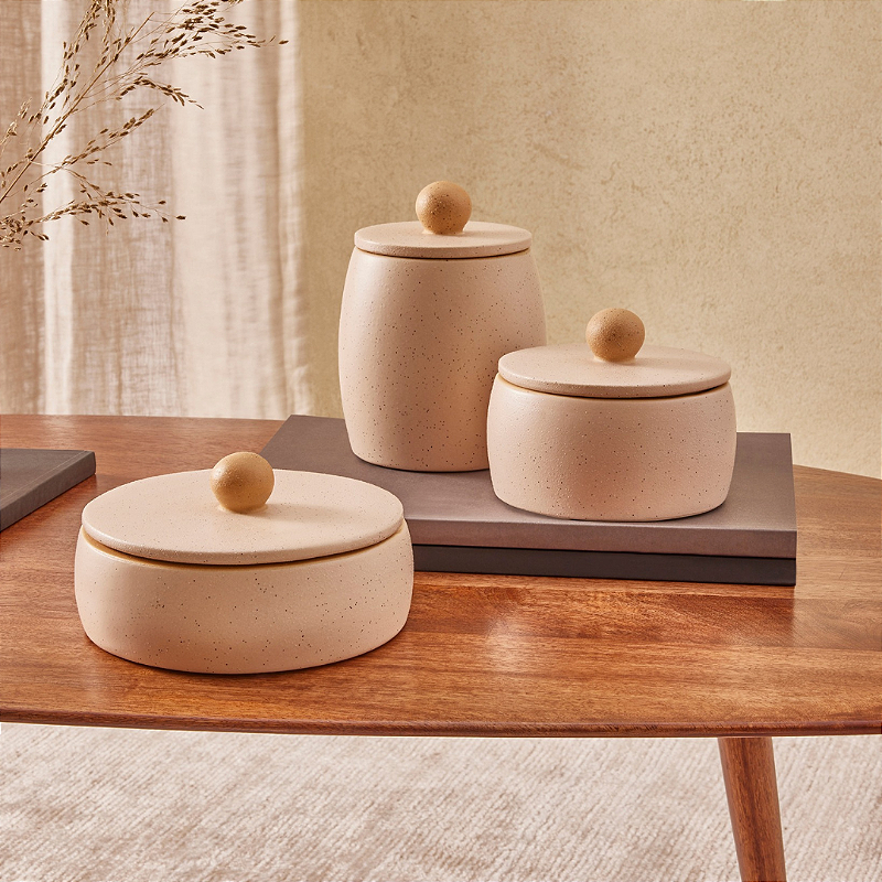 Kit Potes Decorativos Serena Rosé