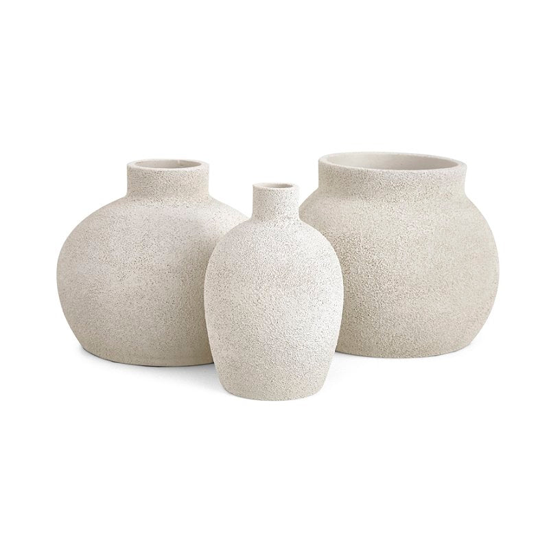 Trio Mini Vasos Pipa Off White