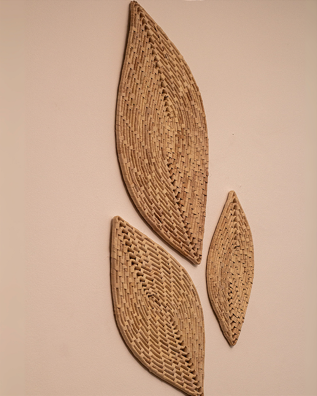 Trio Folhas Palha Natural