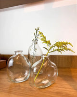 Trio Mini Vasos Lírio em Vidro