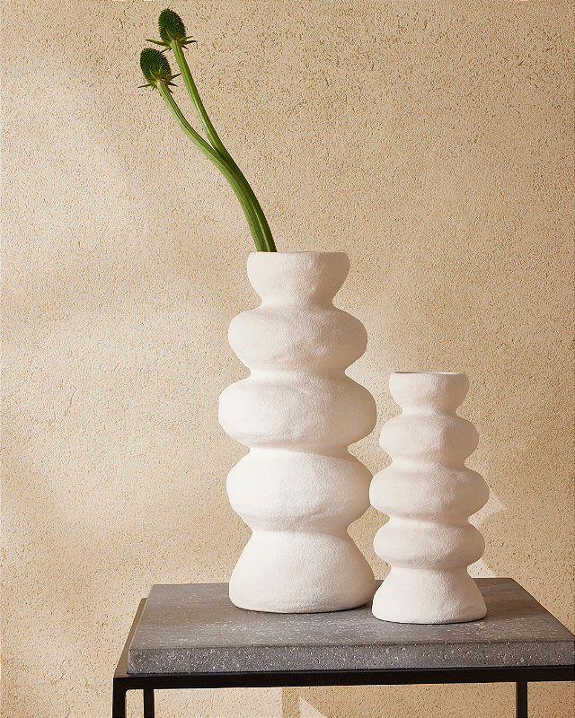 Vaso Mutá G em Cerâmica Off White